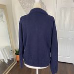 Dressbarn Classic Americana Navy Blue Red Christmas Chunky Cardigan Sweater L Size L Photo 4