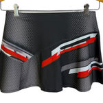 Lucky In Love Tech It Out Skirt Womens Size Small Grey Diamond Stripe Sport Gray Photo 0