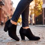 Vaneli Black Suede Ankle Booties size 6.5 Photo 0