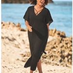 NWT Swimsuits for All V Neck Swim Caftan Cover Up in Black Size 22/24 Photo 8
