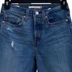 Levi's Levi’s SZ 24 Wedgie Jeans Button-Fly Distressed Frayed Hems Medium Wash Blue Photo 1