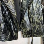 Ramy Brook Kane Snakeskin Animal Print Faux Leather Moto Biker Jacket Size S Photo 14