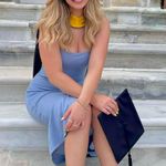 Revolve Blue Bodycon Midi Dress Photo 5