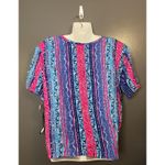 Vintage First Option Shirt Womens Large Abstract Rayon Lined Made USA 90s Photo 3