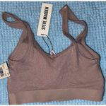 Steve Madden  Ribbed Seamless Bra Comfort Stretch Activewear, Bark, Size S, NWT Photo 3