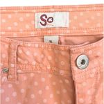 SO Skinny Ankle Jeans Juniors Papaya Punch Polka-Dot Playful Chic Size 15 Photo 3