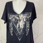Denim & Supply Ralph Lauren RALPH LAUREN Denim & Supply Cow Skull Feather‎ T-Shirt in Black Size US Medium Photo 2