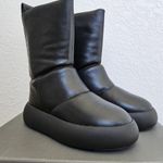 Vagabond Urban Outfitters Aylin Puffer Tall Boot Pull On in Black Leather Size 8 Photo 2