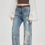 Romwe  Cream Crochet Cape,Size M,100%Polyester,NWT Photo 0