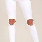 Free People White Busted Skinny  Photo 0