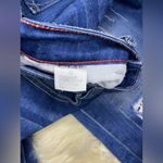 L&B  Blue Denim leopard Animal Print Patch
Cuffed crop pants sz 6 Photo 2