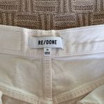 RE/DONE  Cream Frayed Jean Shorts 26 Waist Photo 12