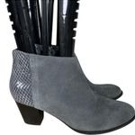 Vionic Bromley 322 Grey Suede Snakeskin Heeled Ankle Booties Size 8 Photo 7