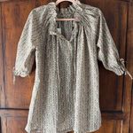 Vintage | Mary Jane Puff Sleeve Tunic Ditsy Floral Paisley | XL Brown Photo 0