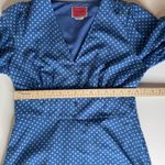 Kate Spade  Tea Garden Dot Dress Women's‎ Size 12 Blue Polka Dot V-Neck Retro Photo 11