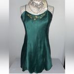 Victoria's Secret VTG VICTORIA’S SECRET 100% SILK Chemise Babydoll Nightie Green Gold Small Photo 5