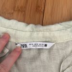 ZARA pale green linen top Photo 2