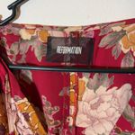 Reformation  Red Floral‎ Print Long Sleeve Mini Dress Women's Size 2 Photo 1