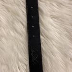 Patricia Nash  100 % Black Leather Belt size S from buckle to first whole 27” Photo 5