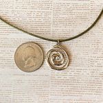 Handmade stainless steel spiral swirl uzumaki funky boho grunge style necklace🌀 Photo 6