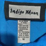 Vintage Indigo Moon Embroidered Blue Floral Embellished Asian Longline Jacket 1X Photo 8