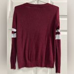 American Eagle  Long Sleeve Maroon and White Sweater - Size XS - GUC Photo 1