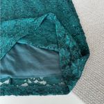 Dress Barn Collection Dark Green Lace Cowl Neck Sleeveless Midi Formal Dress 12 Photo 6