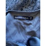 Abercrombie & Fitch  Gray Blue Lace Sheer Cutout Bow Back Blouse Shirt Medium NEW Photo 8