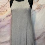 AQUA Gray Halter Maxi Sundress Photo 0