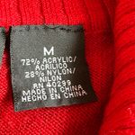 Erika  Red Long Sleeves Turtleneck Zip Up Front Sweater SZ M Photo 6