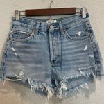 AGOLDE  Parker 100% Cotton Cut Off Denim Shorts Photo 0