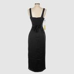 Wilfred Aritzia Saturn Satin Tie Waist Midi Dress Black XS Cocktail Photo 10