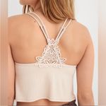 Aerie Tank Top Women's cropped  Bralette Lace Racerback Ribbed Photo 1