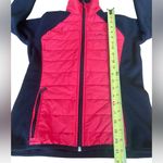 Ralph Lauren Lauren Active Fleece Jacket Black Red Quilted Womens XS Petite Photo 8