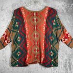 Denim & Supply Ralph Lauren Sweater Orange Aztec Knit Pullover 3/4 Sleeve Size M Red Size M Photo 2