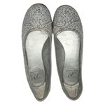 Adrianna Papell Shirley rhinestone embellished ballet flats 8 mesh silver lace Photo 2