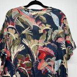 CJ Banks Dark Floral Boho Womens Top 3X Stretch Lightweight Casual Wear V Photo 7