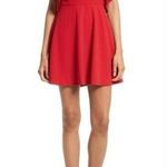 Alice + Olivia Kipp Layered Crepe Mini Dress in Red Photo 0