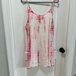 Raviya‎ Tie Dye Swimsuit Cover Up NWT size Large in Pink/White Crochet Trim Pink Photo 1