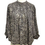 Anthropologie Relaxed Abstract Batwing Blouse Top Effortless Classic size XS Photo 0