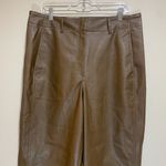 Aritzia Wilfred Free 14 Ascendant Pant High Waisted Vegan Leather Utility Brown Photo 4