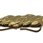 Vintage Gold Tone Etched Leaf Scarf Clip Slide 2" long Photo 1