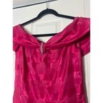 Vintage Pink Off Shoulder Tiered Ruffle Organza Cocktail Party Dress Size Small Photo 12