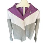 FILA Women’s Gray Purple Quarter Zip Pullover Sweater Size Large Photo 2