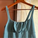 Aritzia Wilfed Free Orbit Mini Dress Ruched Sea Green Blue Sleeveless Stretch M Photo 1