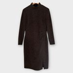 Lauren Ralph Lauren Charcoal Gray Long Sleeve Knit Dress – Size 14 Black Photo 3