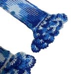 Handmade Blue crochet Handle Cover for Handbags Photo 2