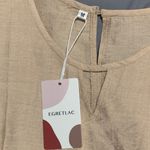 Chic Sleeveless Beige Top with Side Tie Tan Size M Photo 4