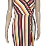 Love j Striped Sleeveless Faux Wrap Dress Photo 0