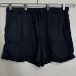 Gap 100% Lyocell Midnight Blue Pull On Drawstring Shorts, Sz Large Photo 1